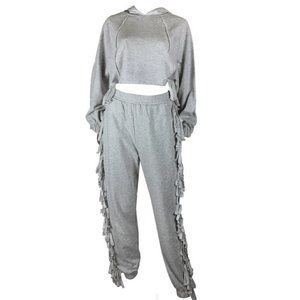 Fringe Hoodie Jogger Set
